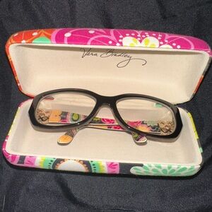 Vera Bradley Black Glasses with Colorful Floral Case